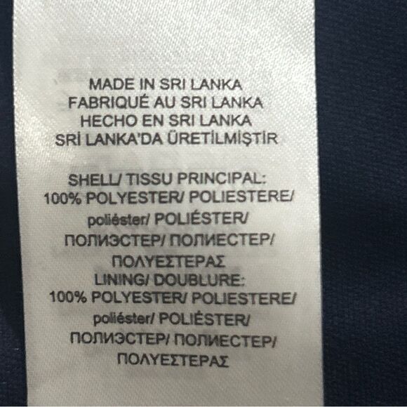 NWT Chaps Dress Women’s Size 10 Navy Chiffon Floral Bell Sleeve Vneck - Picture 10 of 11